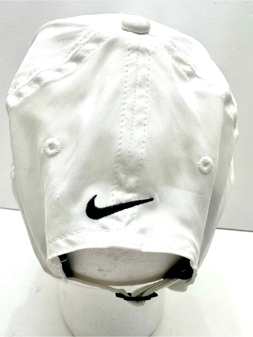 Nike White Baseball Cap with Black Embroidered Character